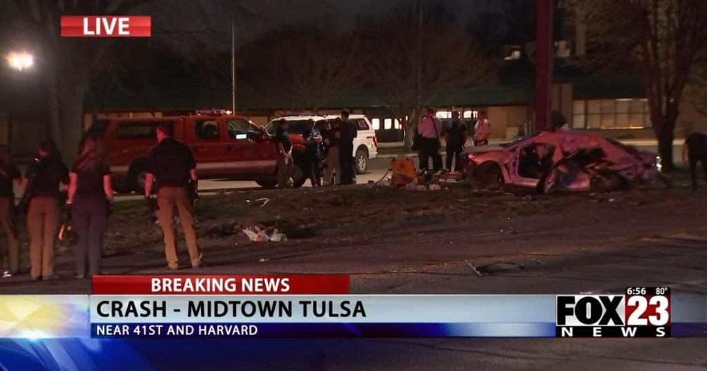 Tulsa Police, Fire, on scene of injury crash involving fire truck and multiple vehicles - KOKI FOX 23 TULSA