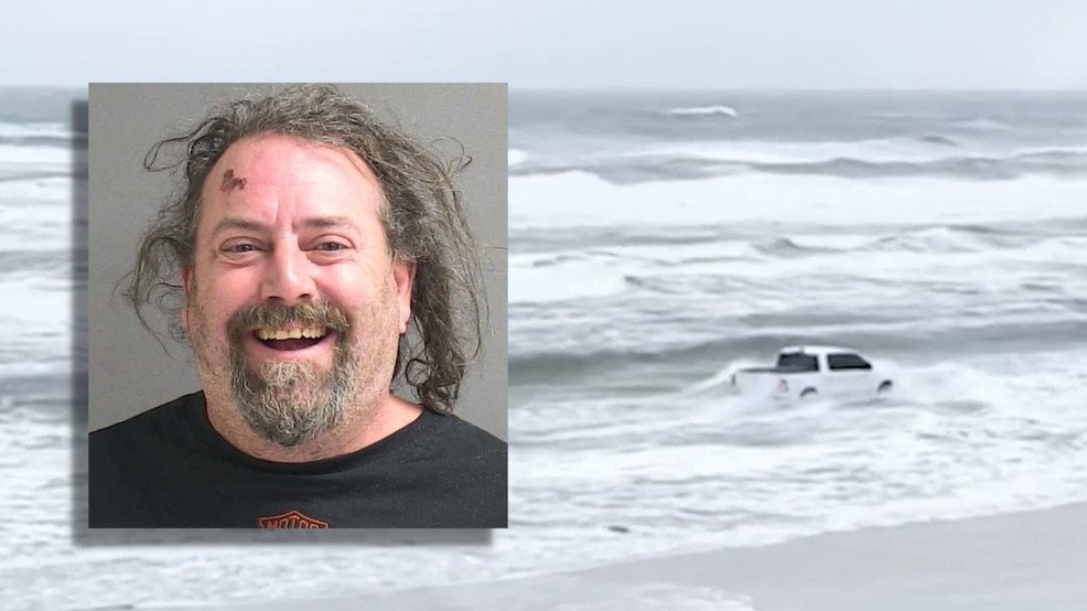 'Not my fault the truck don't surf': Man tells deputies after driving truck into ocean - WPEC