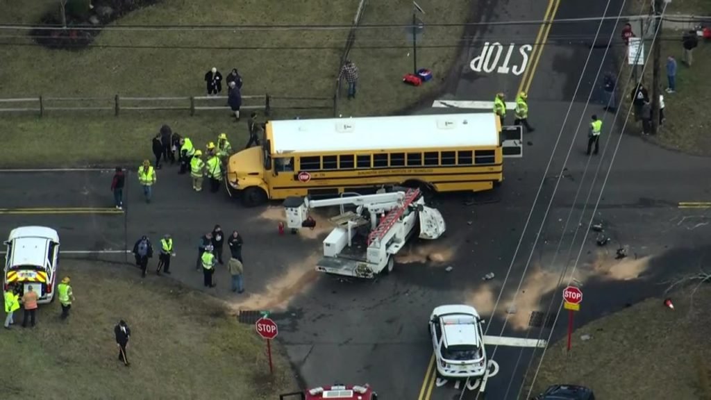 Students injured during school bus crash with truck in Medford: officials - FOX 29 Philadelphia