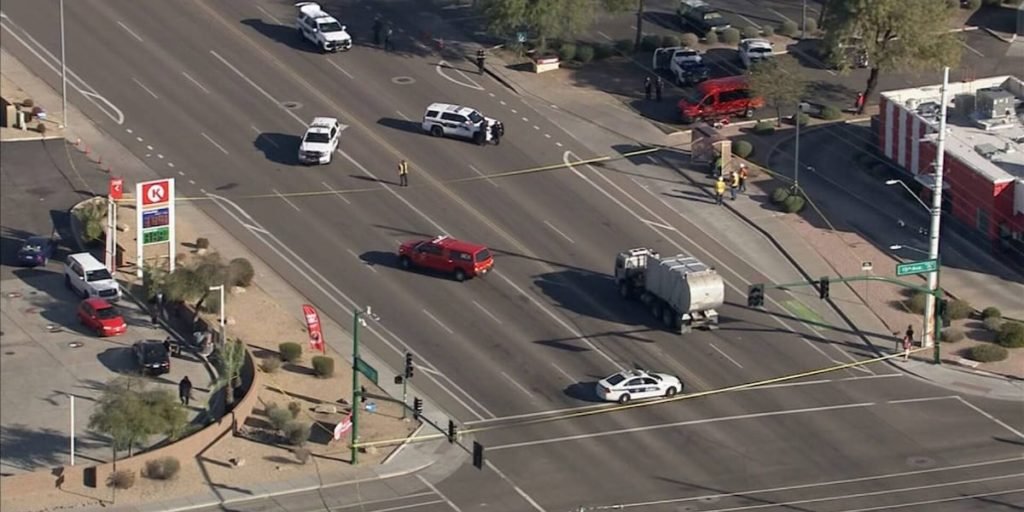 Woman dead after being hit by city garbage truck in north Phoenix - Arizona's Family