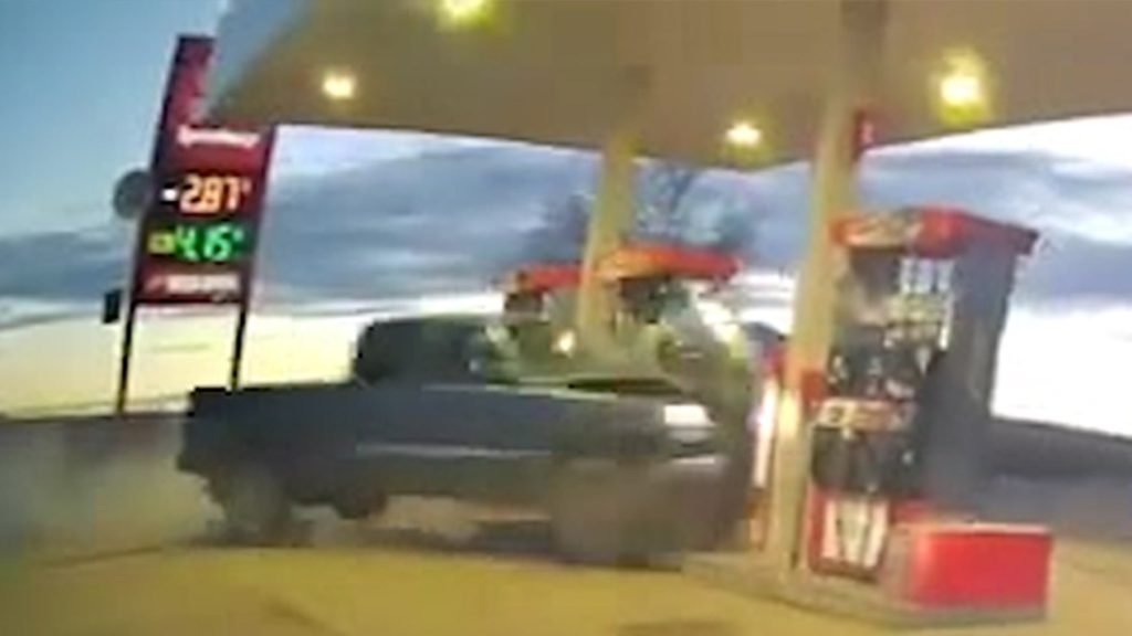 Truck Crashes Into Gas Station Pump, Fiery Explosion Caught on Video - TMZ