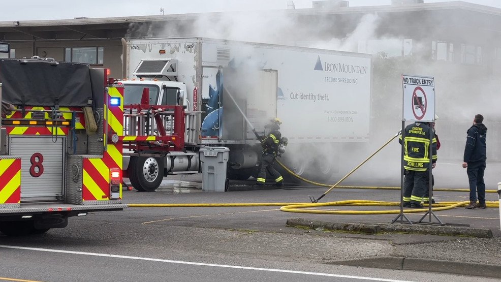 Document shredding truck catches fire on Seneca Road: Cause under investigation - KPIC News