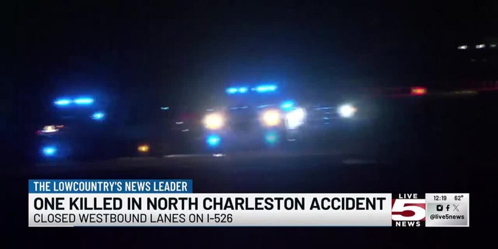 VIDEO: 1 dead in crash involving tow truck, pedestrian on I-526 - Live 5 News WCSC