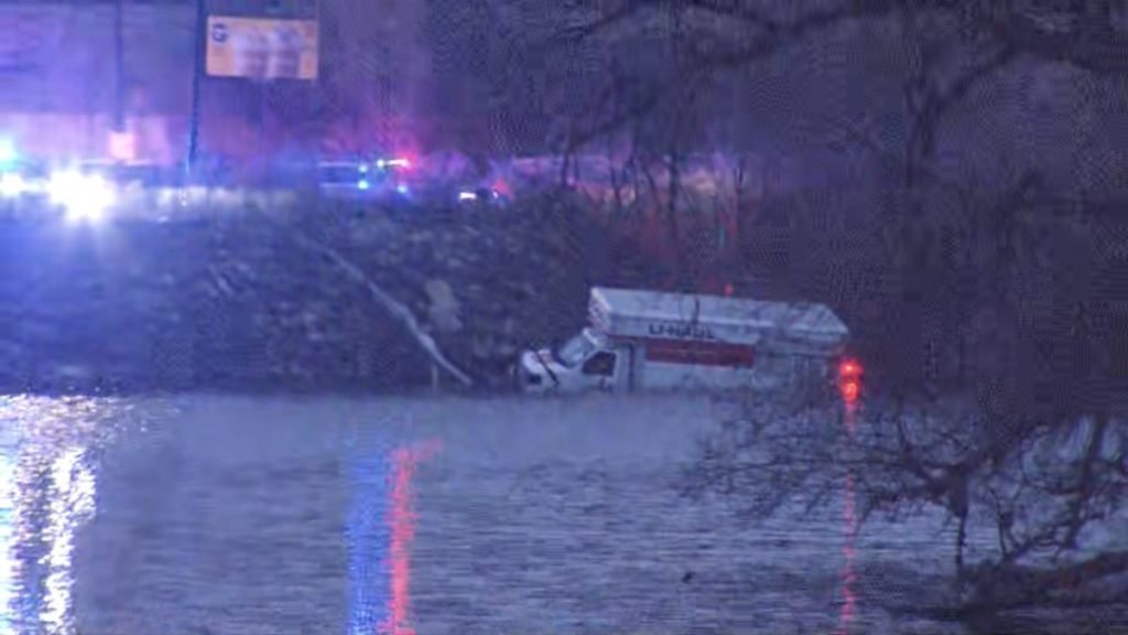 U-Haul truck crashes into Little Calumet River in Chicago, street closures in place - NBC Chicago