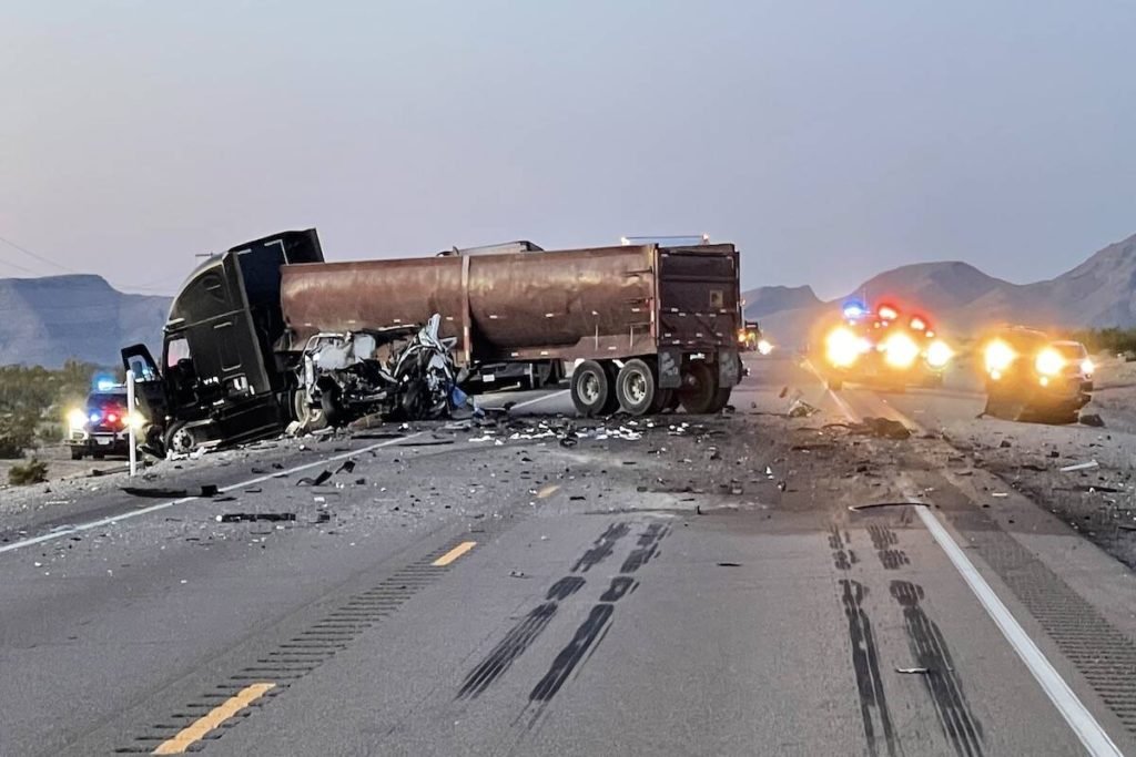 3 people killed in crash involving semi-truck northeast of Las Vegas - Las Vegas Review-Journal