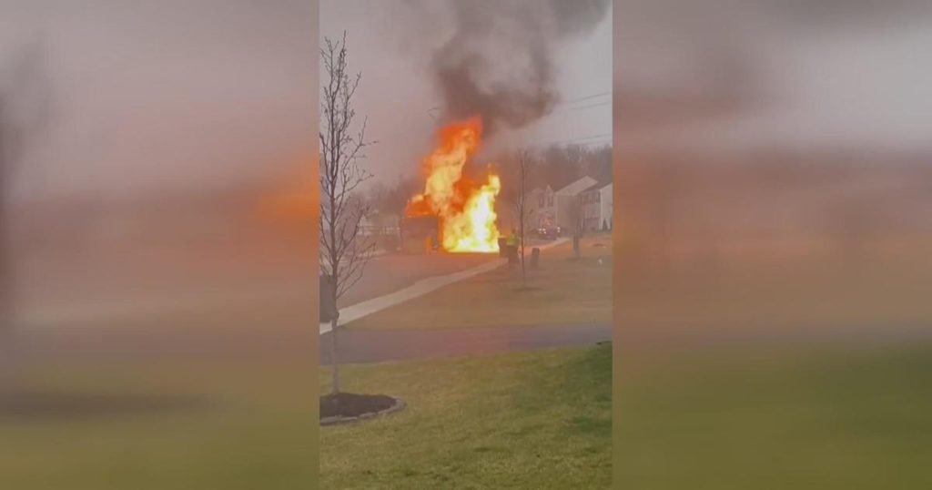 Homes in Imperial damaged after garbage truck goes up in flames - CBS Pittsburgh