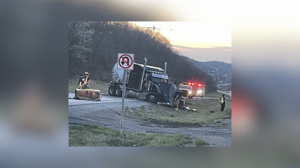 Update: Part of U.S. 50 reopens after semi-truck wreck sends 2 to the hospital - WBOY.com