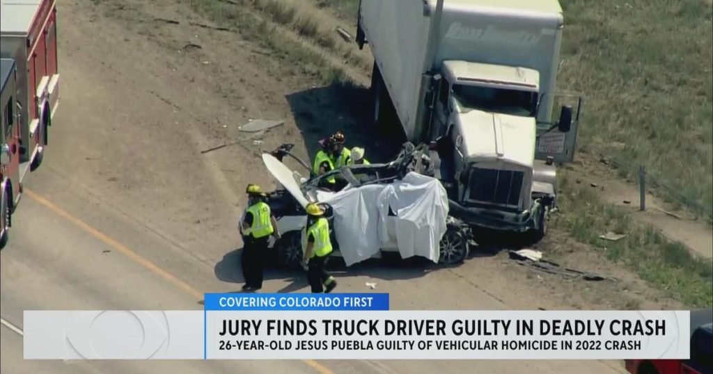 Jury finds truck driver who killed family of 5 in 2022 crash guilty on all counts - CBS News