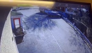 Surveillance video shows truck plow through fence, hit deck in Baldwin Borough - Yahoo! Voices