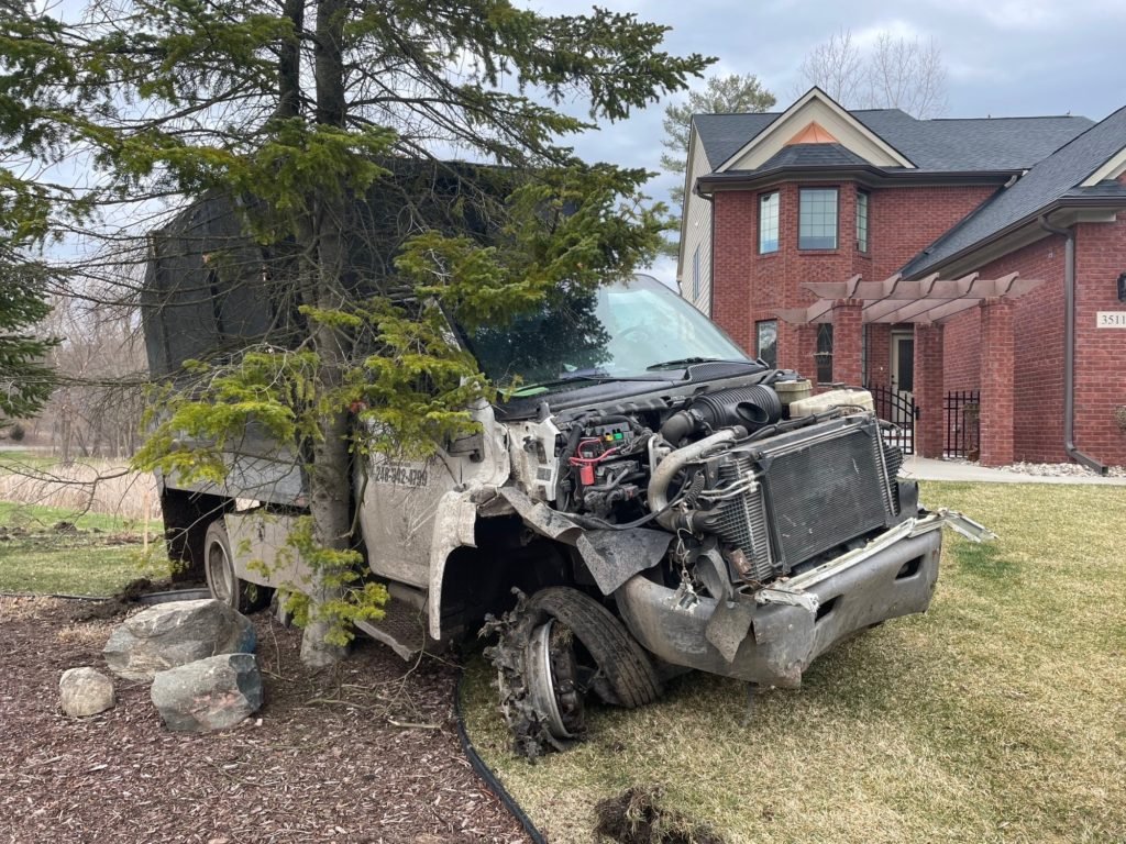 Redford man steals dog at gunpoint, crashes stolen tree trimming truck while high on meth - FOX 2 Detroit