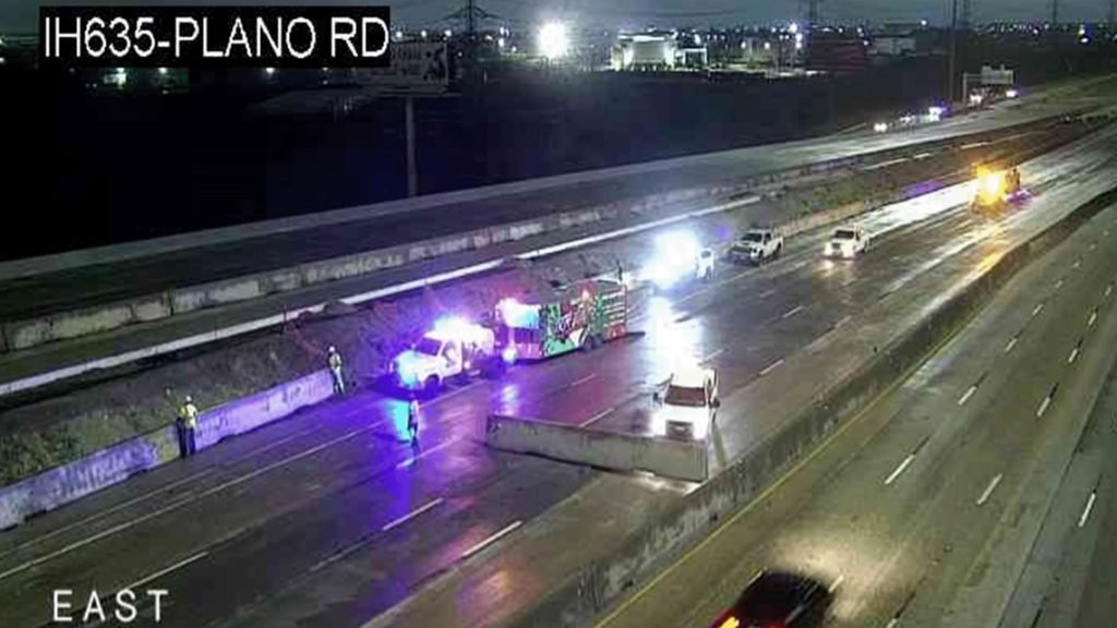 Dallas, Texas traffic: I-635 blocked by semi-truck crash at Plano - WFAA.com