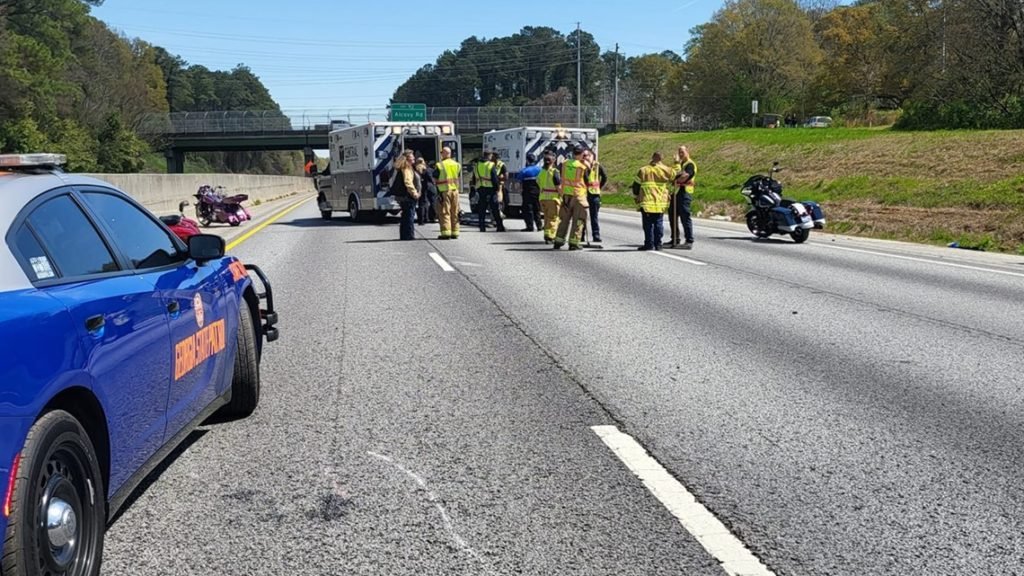 5 motorcycles, 1 car involved in crash, Covington Police say - 11Alive.com WXIA