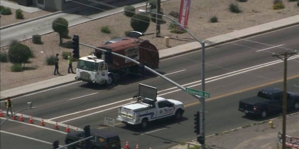 Man in wheelchair dies after being hit by garbage truck near Mesa - Arizona's Family