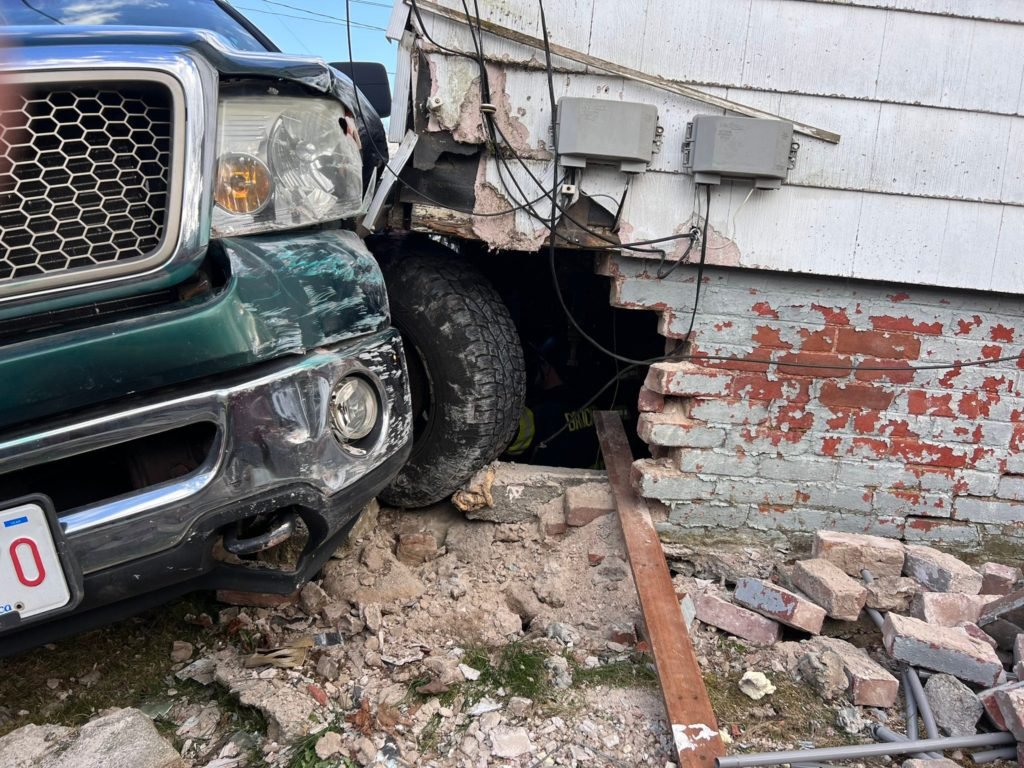 Pickup truck strikes building in Brockton, damaging foundation - Boston.com