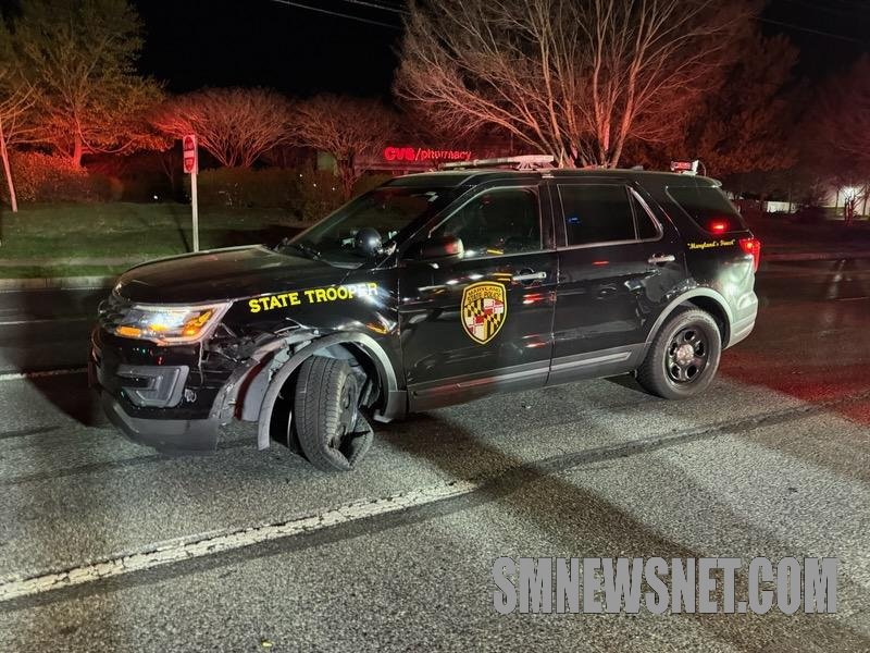 Maryland State Police Vehicle and a Motorcycle Involved in a Motor Vehicle Collision in Lexington Park - Southern Maryland News Net