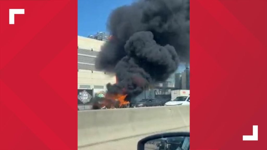 Truck catches fire on I-10, backs up traffic Downtown - WWLTV.com