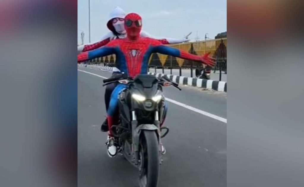 "Spiderman, Spiderwoman" Went For A Bike Ride. Cops Arrested Them - NDTV