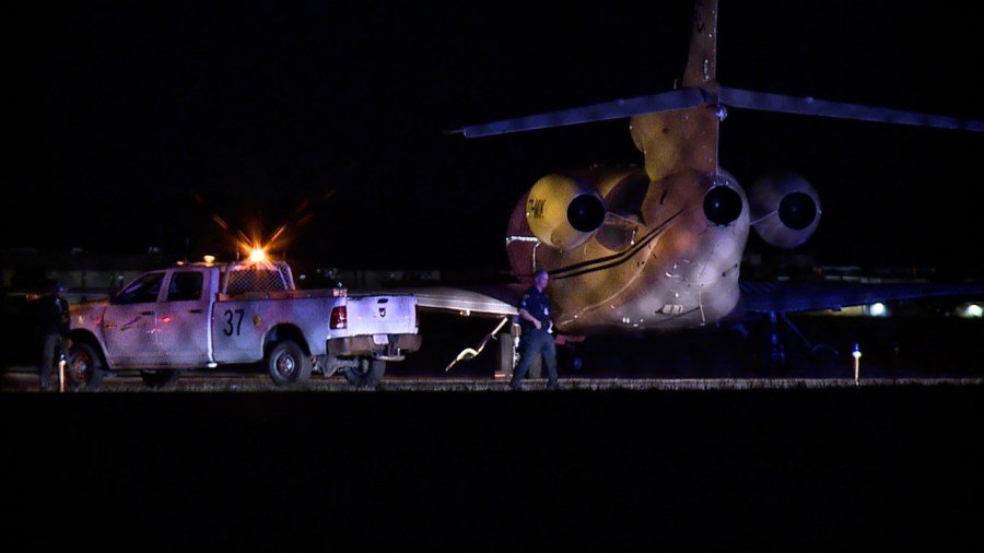 Truck crashes into plane at Hopkins airport - Yahoo! Voices