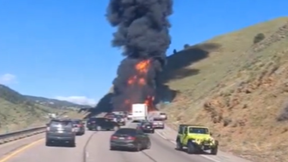 Colorado tanker truck erupts in flames, video shows, following Interstate-70 crash that left 1 dead - Fox News