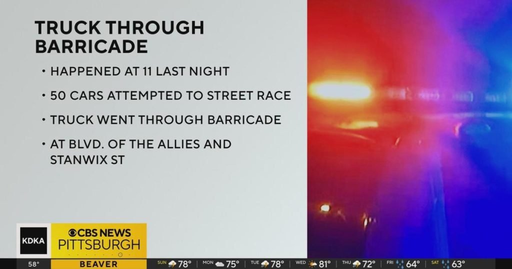 Truck crashes through Pittsburgh Marathon barricade - CBS Pittsburgh - CBS News