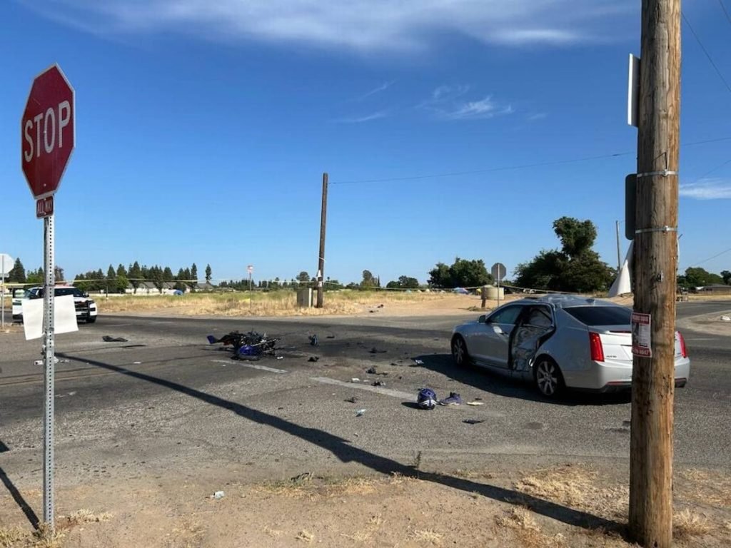 Two on motorcycle badly injured in crash in Fresno following chase, authorities say - AOL