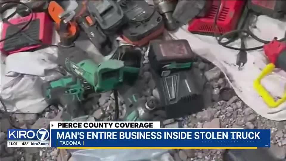 ‘He has to start from scratch,’ Tacoma business owner’s truck, tools stolen - KIRO Seattle