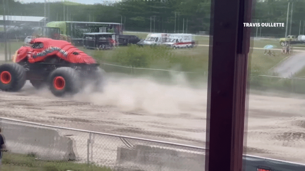 Shocking End To Monster Truck Rally After Lobster-Themed Truck Pulls Down Power Lines - Jalopnik