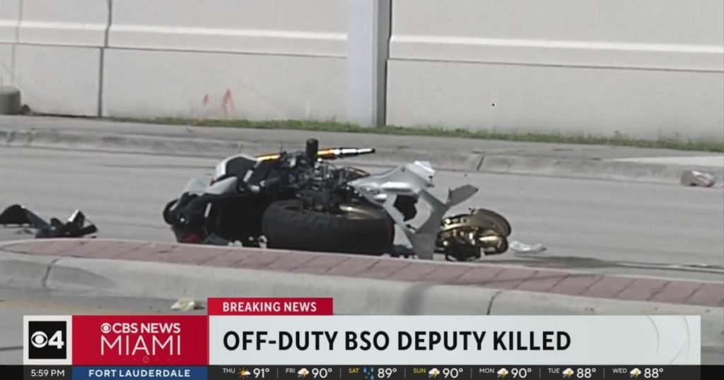 Off-duty Broward deputy killed in motorcycle crash in Sunrise - CBS News